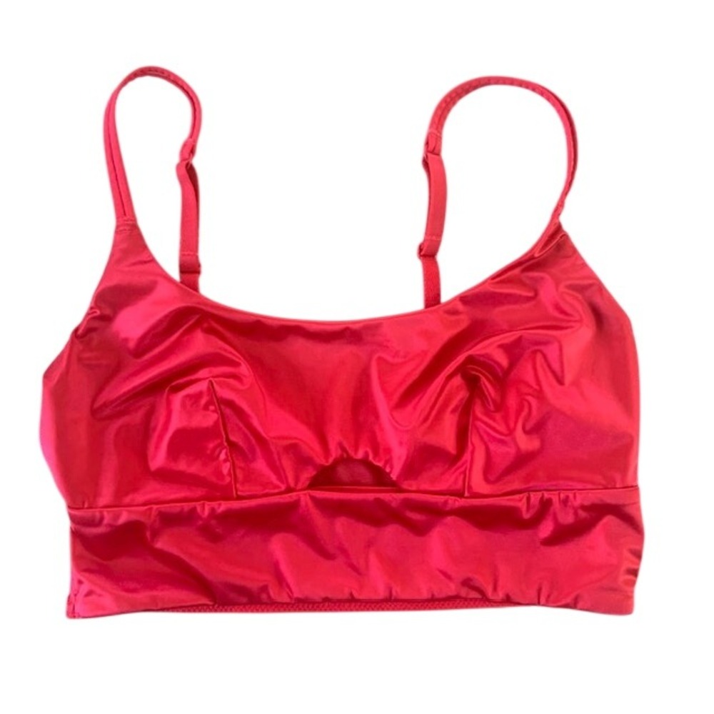 Auden Red Satin Bralette Crop Top Size S Cutout Y2K Clubwear Festival Lounge